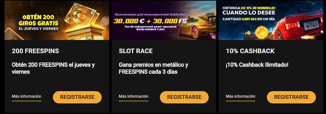 Ofertas de bienvenida de Goldenbet para casino y apuestas deportivas
